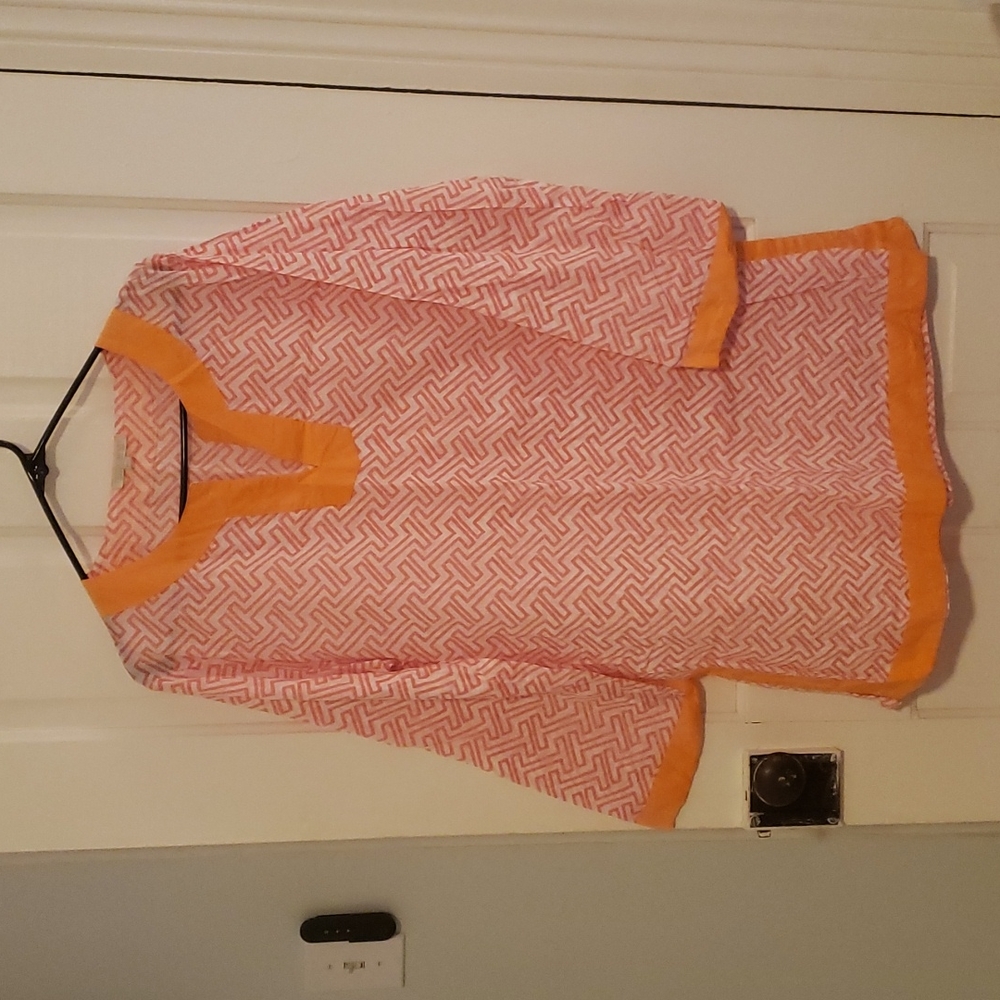 Beach cover-up M/L pink and orange